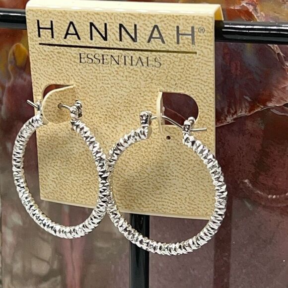 Silver Hoop Hannah Earrings - Picture 4 of 4